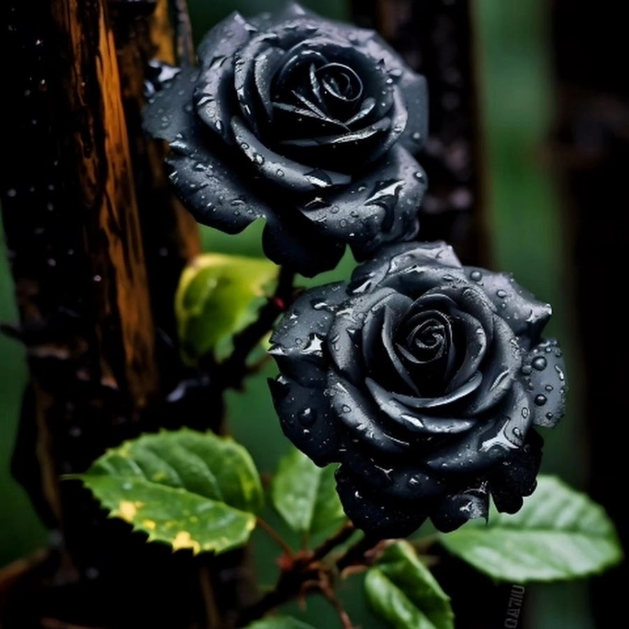 Hình ảnh hoa hồng đen đầy bí ẩn và thu hút