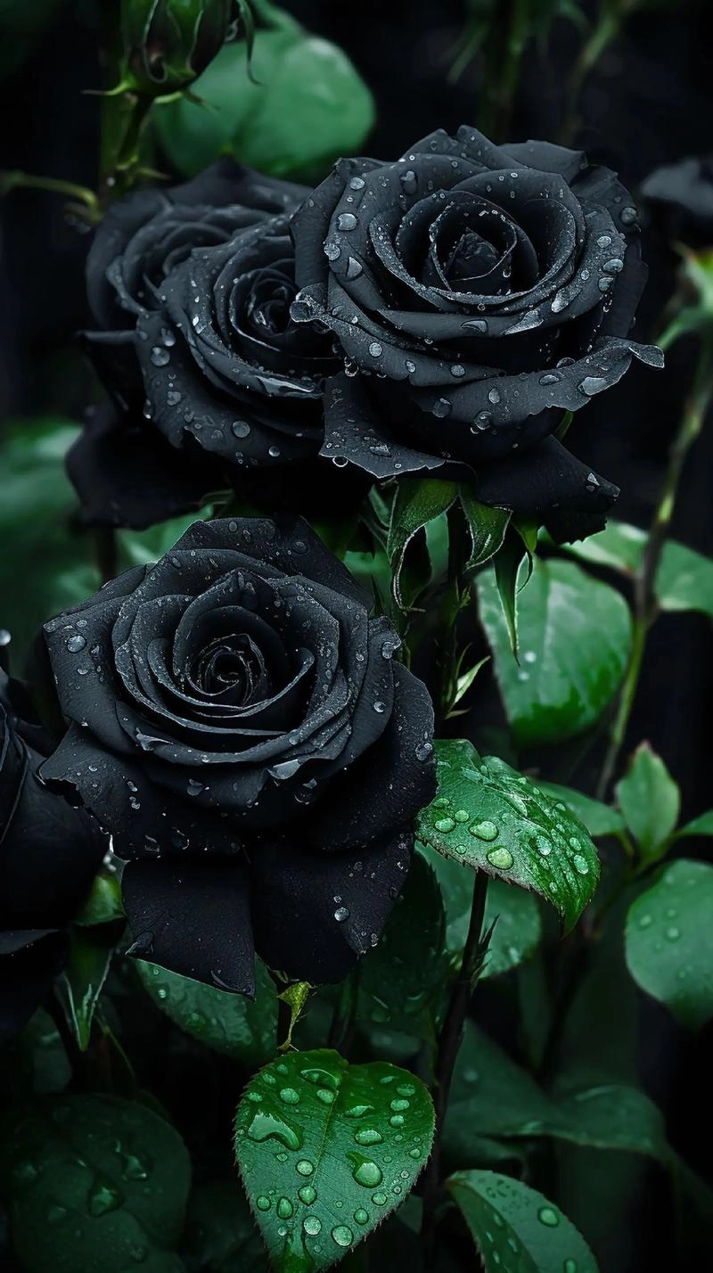 Hoa hồng đen hình nền mang khí chất sâu lắng