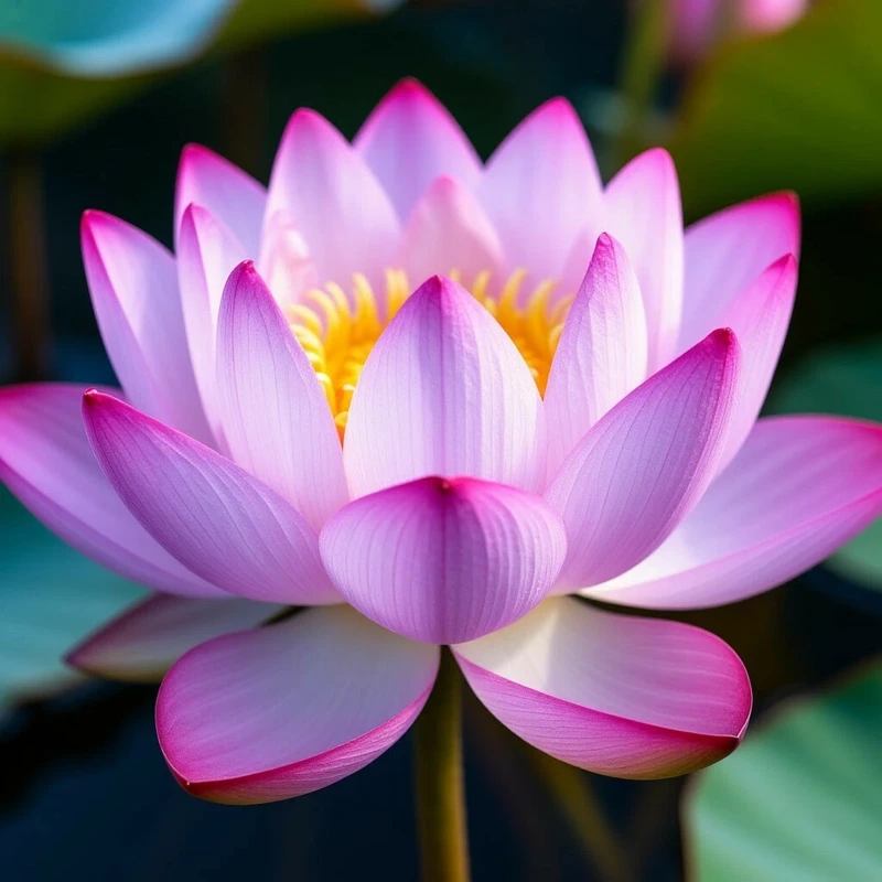 Cận cảnh bông hoa sen đẹp không tì vết