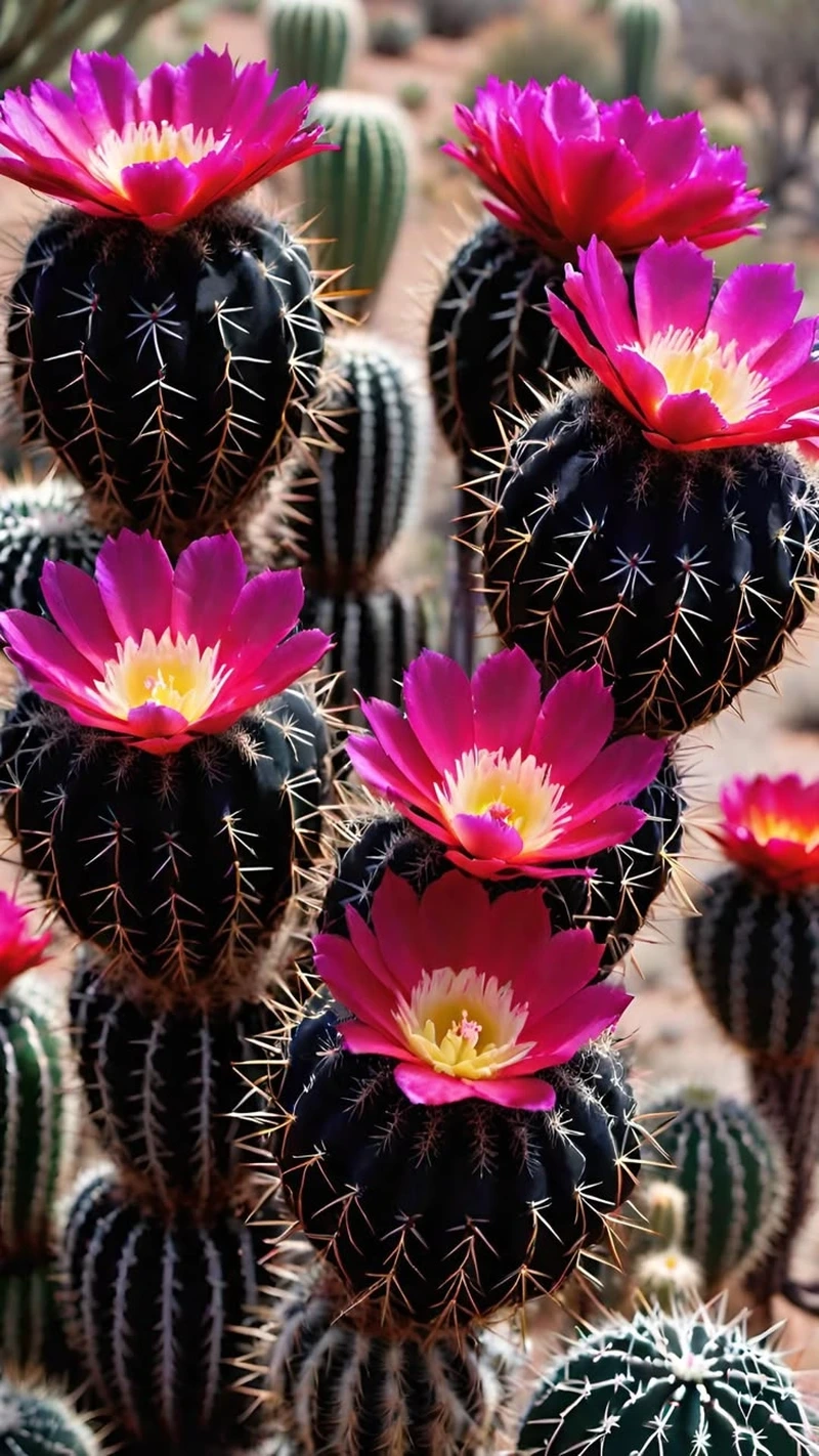 Khu vườn thêm nổi bật với hoa xương rồng bụi